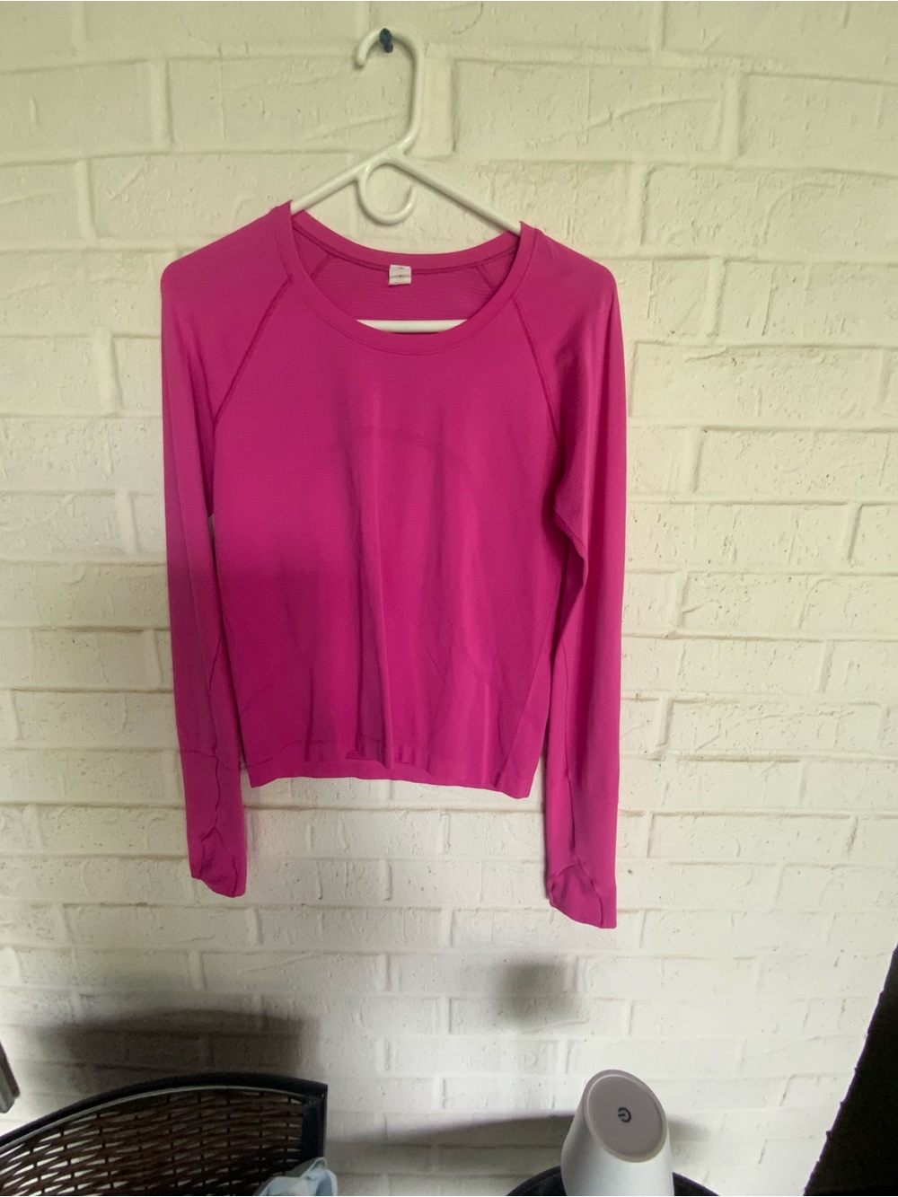 lululemon athletica Long-Sleeve Crew Top in Bright Pink